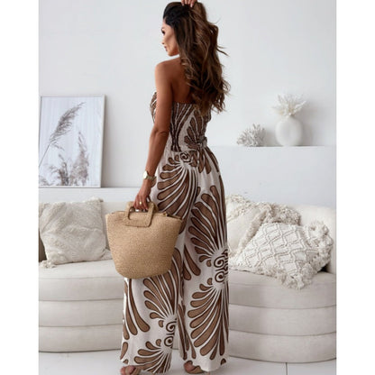 Off-Shoulder Sleeveless Jumpsuit with Wide Legs🌺Spring sale-49% OFF