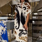 Women’s Elegant V-Neck Short-Sleeve Long Dress