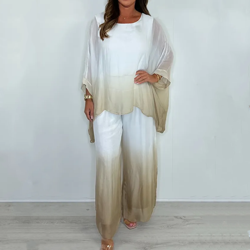 Mesh Mix Dip Dye Loose Flowy Top & Trouser Set🌺BUY 2 GET FREE SHIPPING