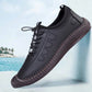 Slip-on Soft Leather Hollow Hiking Shoes