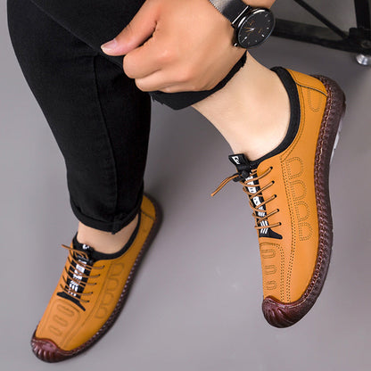 Slip-on Soft Leather Hollow Hiking Shoes