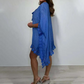 Women's V-Neck Solid Color Mini Dress