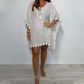 Women's V-Neck Solid Color Mini Dress
