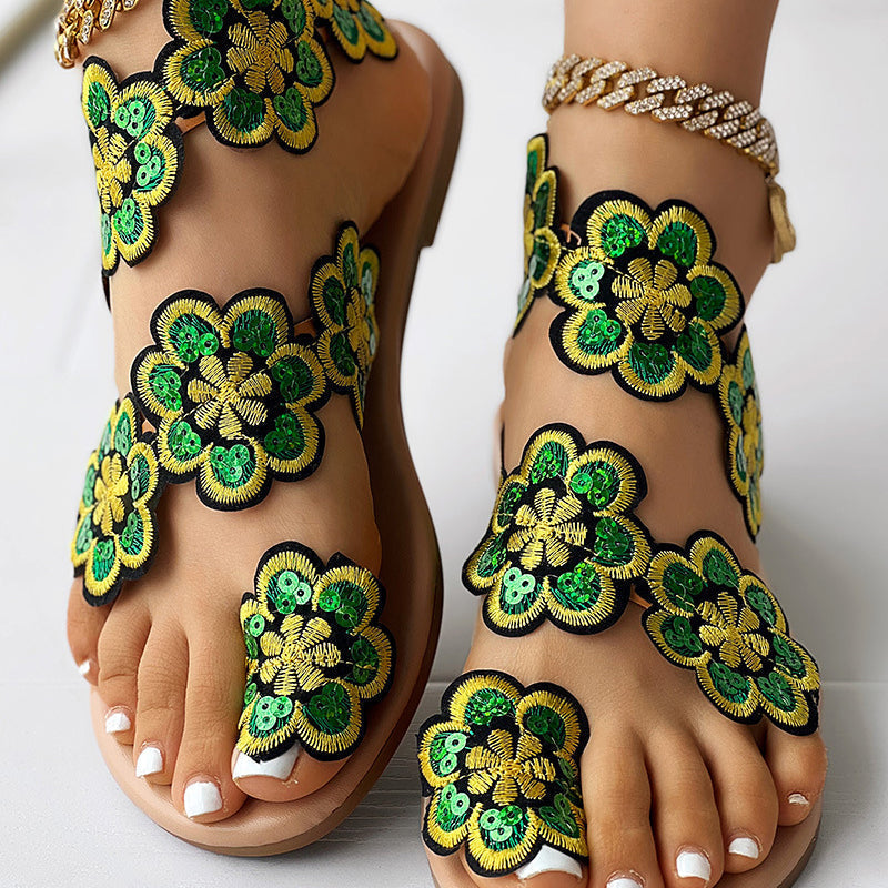 🔥2025 Summer New Products-❤️Women's Fashion Summer Printed Sandals