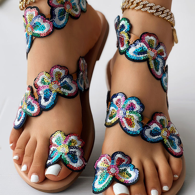 🔥2025 Summer New Products-❤️Women's Fashion Summer Printed Sandals