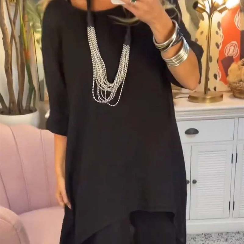 Women's Irregular Top & Pants 2-Piece Set