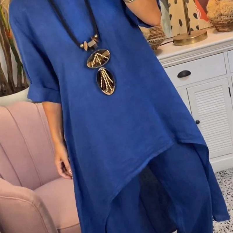 Women's Irregular Top & Pants 2-Piece Set