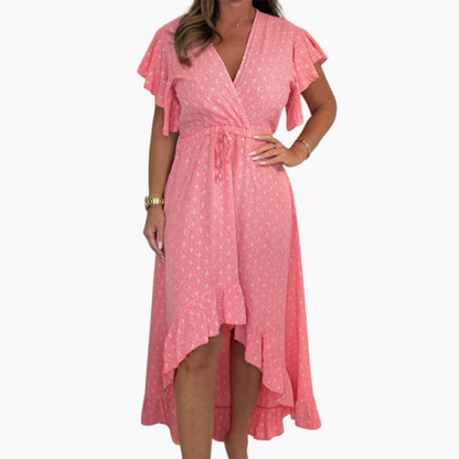 ⏳ Limited time 50% off! 💥Women's Resort Style V-Neck Polka Dot Ruffle Sleeve Dress