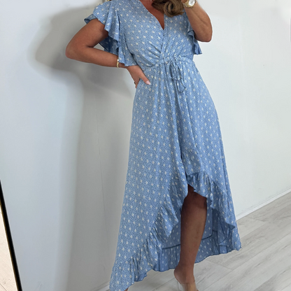 ⏳ Limited time 50% off! 💥Women's Resort Style V-Neck Polka Dot Ruffle Sleeve Dress