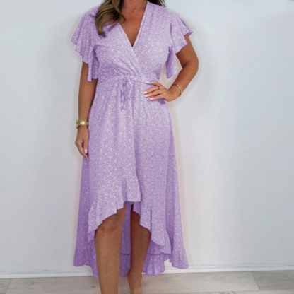 ⏳ Limited time 50% off! 💥Women's Resort Style V-Neck Polka Dot Ruffle Sleeve Dress