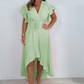 ⏳ Limited time 50% off! 💥Women's Resort Style V-Neck Polka Dot Ruffle Sleeve Dress