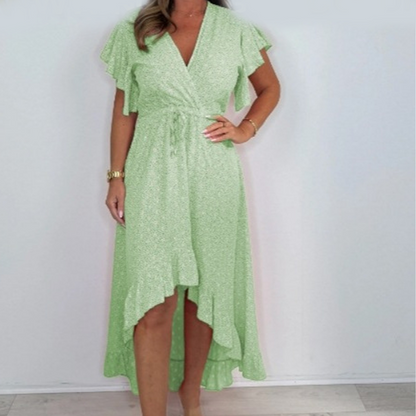 ⏳ Limited time 50% off! 💥Women's Resort Style V-Neck Polka Dot Ruffle Sleeve Dress