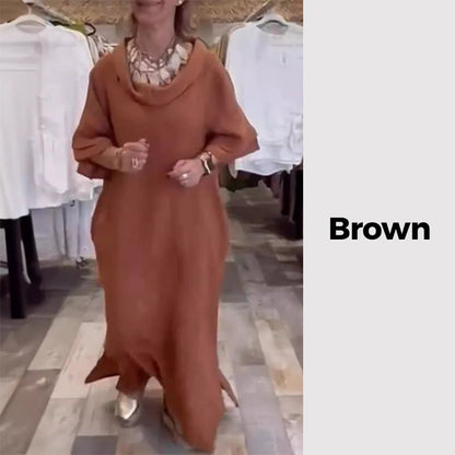 😍Must - Have! Women's Solid Casual Loose Slit Dress for Everyday Style