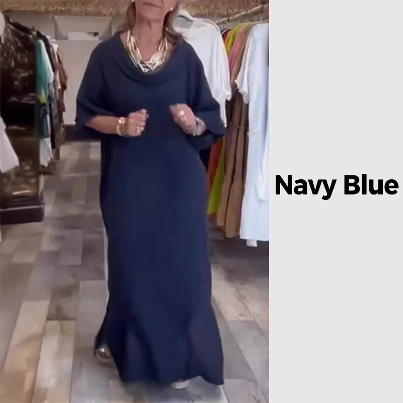 😍Must - Have! Women's Solid Casual Loose Slit Dress for Everyday Style