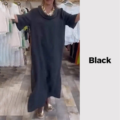 😍Must - Have! Women's Solid Casual Loose Slit Dress for Everyday Style