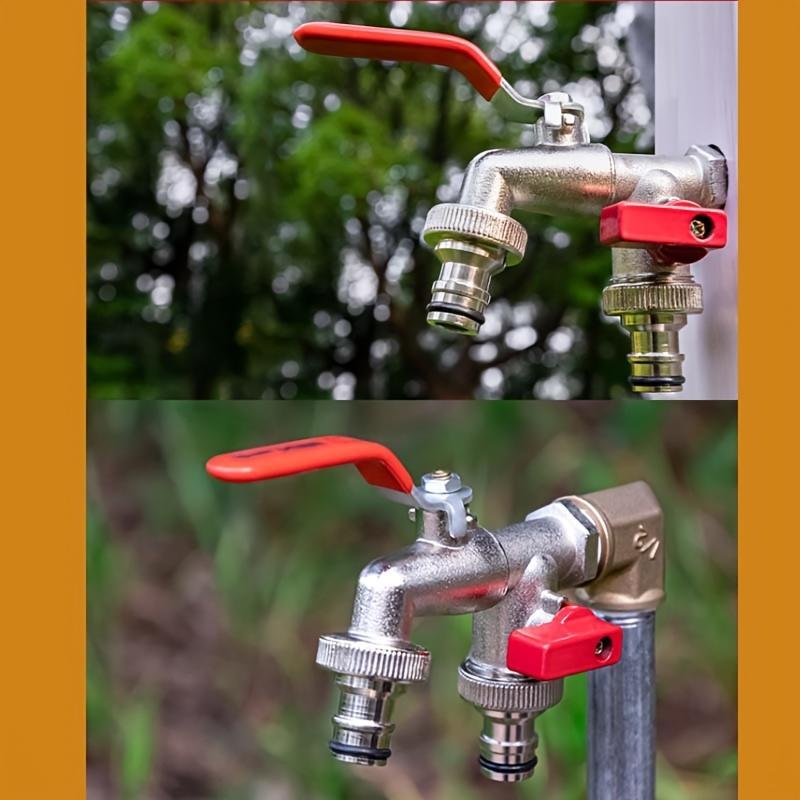 💥Hot Sales-60% OFF🔥Universal Stainless Steel Double Outlet Garden Water Faucet