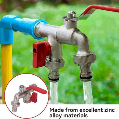 💥Hot Sales-60% OFF🔥Universal Stainless Steel Double Outlet Garden Water Faucet