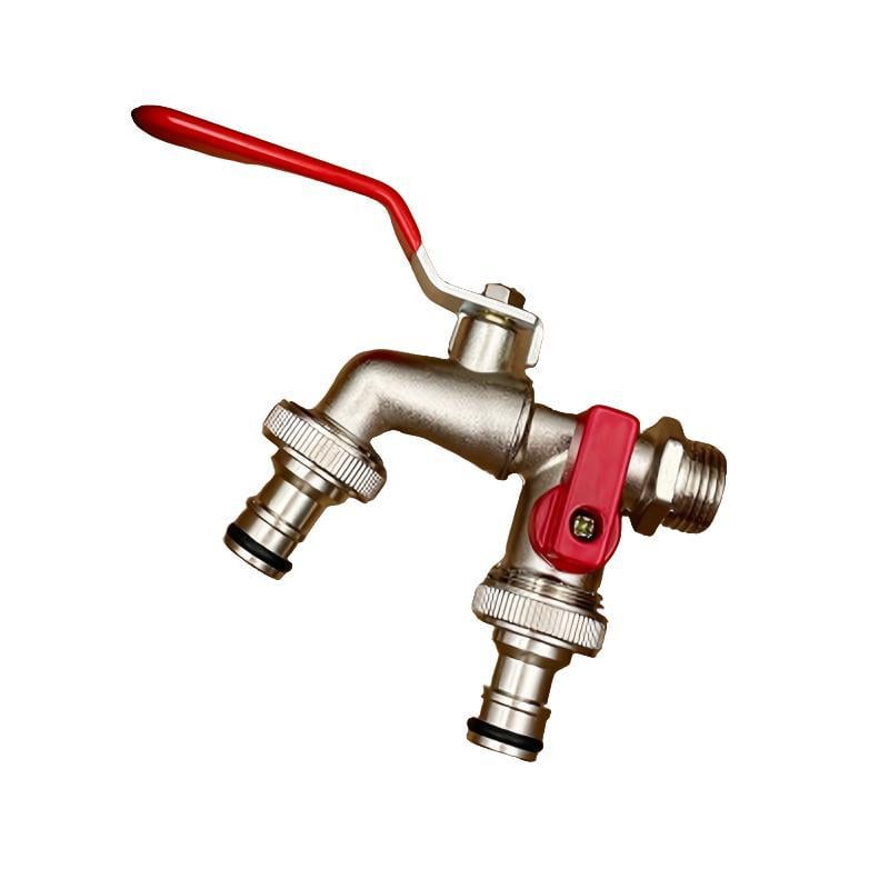 💥Hot Sales-60% OFF🔥Universal Stainless Steel Double Outlet Garden Water Faucet