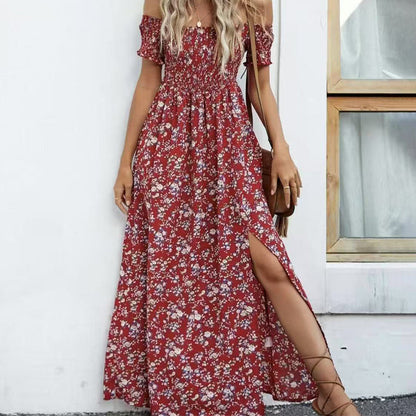 💖👗Limited Sale 50% OFF🌹Women's Elegant Floral Off-Shoulder Dress