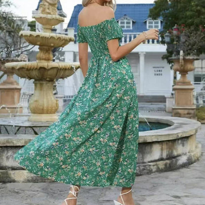 💖👗Limited Sale 50% OFF🌹Women's Elegant Floral Off-Shoulder Dress