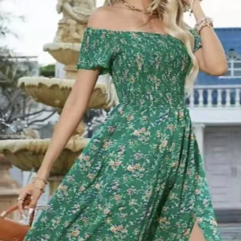 💖👗Limited Sale 50% OFF🌹Women's Elegant Floral Off-Shoulder Dress