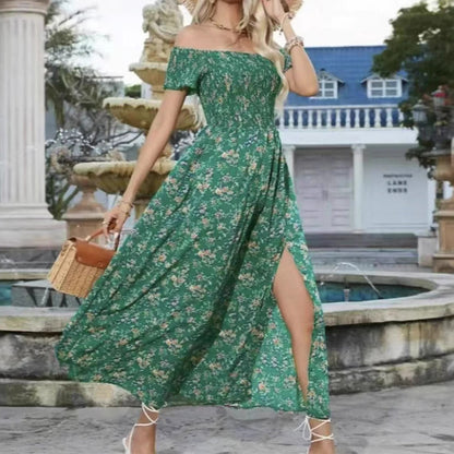 💖👗Limited Sale 50% OFF🌹Women's Elegant Floral Off-Shoulder Dress