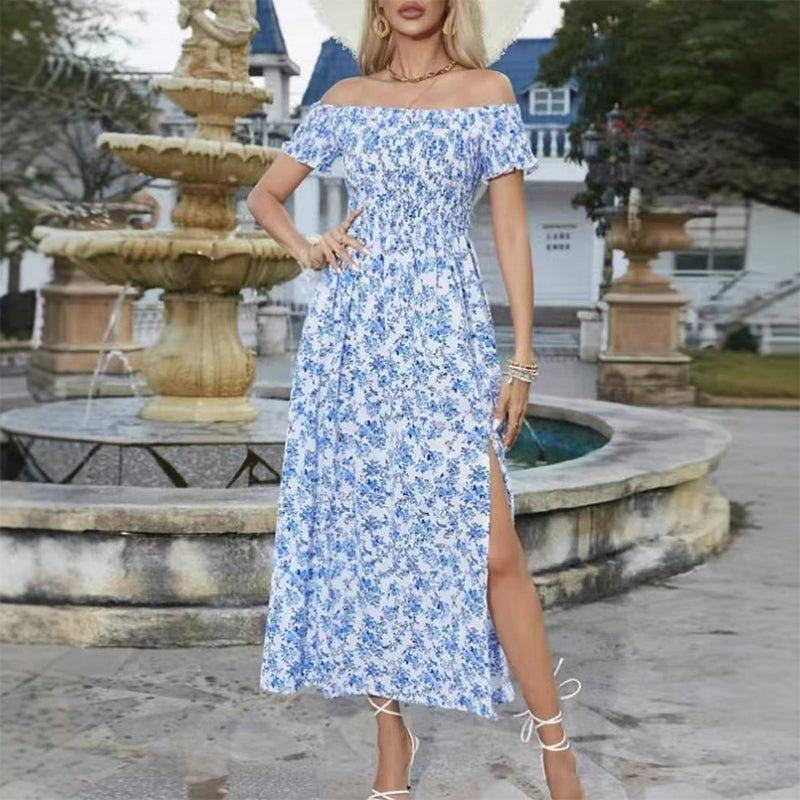 💖👗Limited Sale 50% OFF🌹Women's Elegant Floral Off-Shoulder Dress