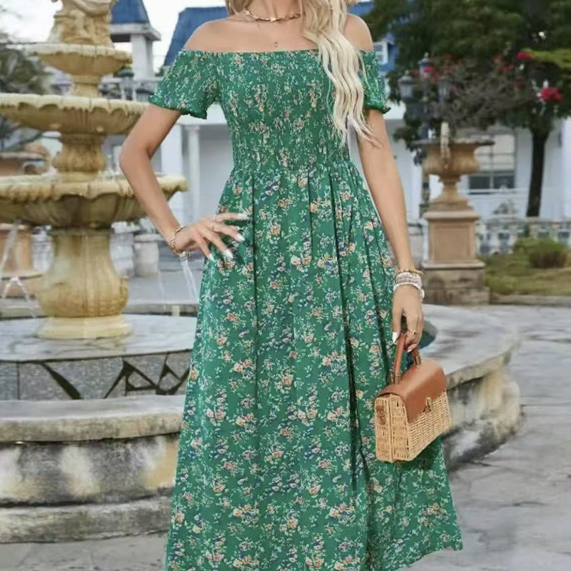 💖👗Limited Sale 50% OFF🌹Women's Elegant Floral Off-Shoulder Dress