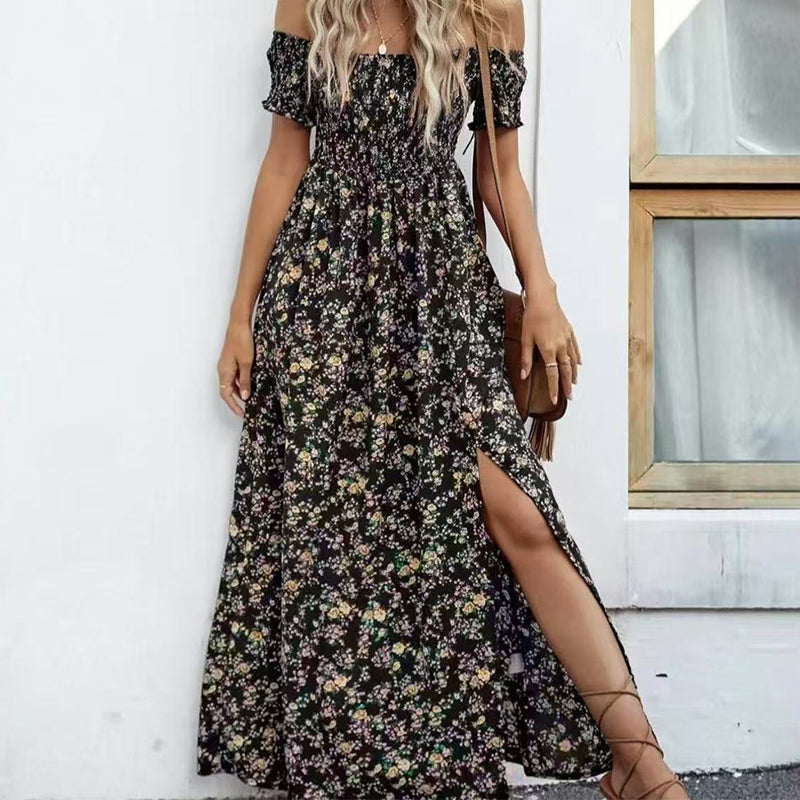 💖👗Limited Sale 50% OFF🌹Women's Elegant Floral Off-Shoulder Dress
