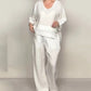 🔥2026 New arrivals - 50% OFF🌺Irregular Hem Cotton Linen Short Sleeve Casual 2-Piece Set