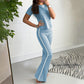 Solid Color Sports 2-Piece Set