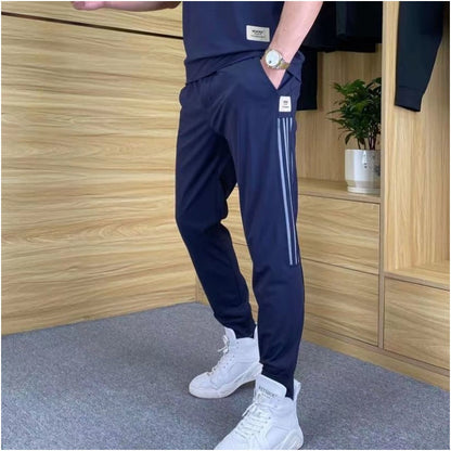 🍃Men's High Stretch Short Sleeve Top & Jogging Pants 2-Piece Set