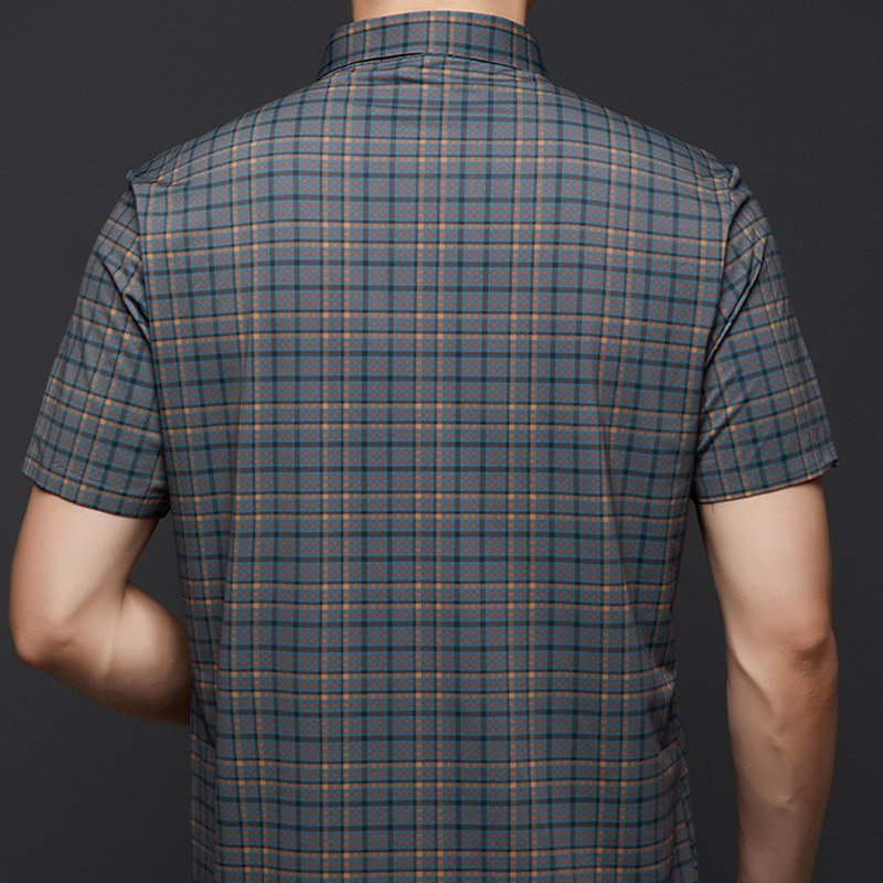 Men’s Casual Plaid Short Sleeve Shirt（50% OFF）