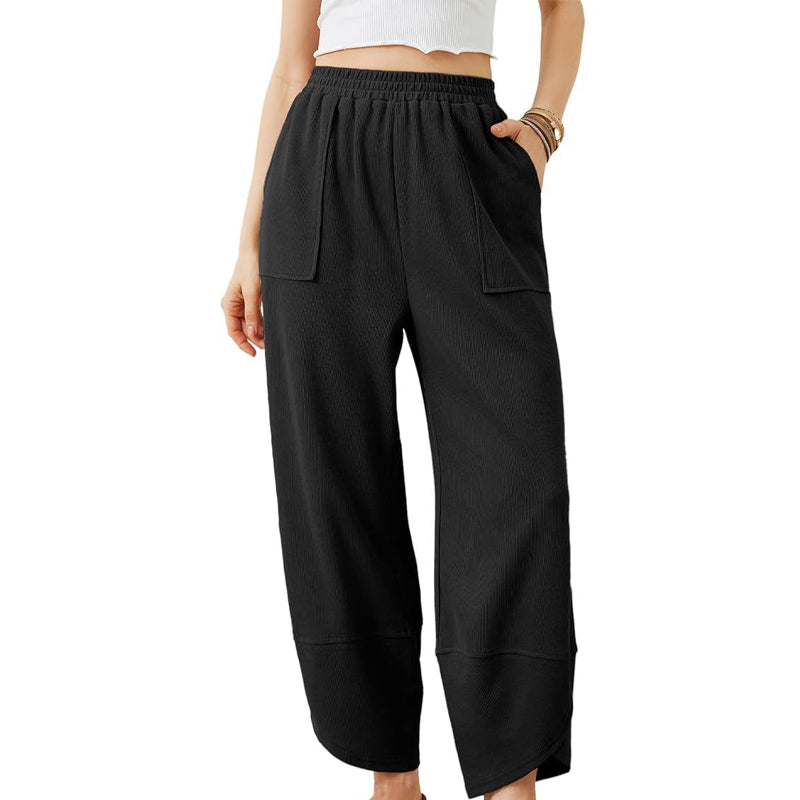 🎉Women's casual ankle trousers with loose fit and elasticated waist