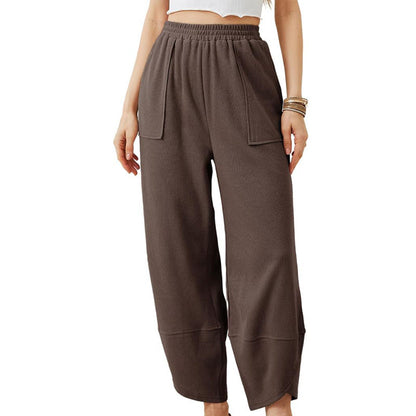 🎉Women's casual ankle trousers with loose fit and elasticated waist