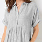 🎁New arrival 50% OFF💥Striped Lapel Button Down Shirt Dress | With Functional Pockets