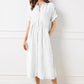 🎁New arrival 50% OFF💥Striped Lapel Button Down Shirt Dress | With Functional Pockets