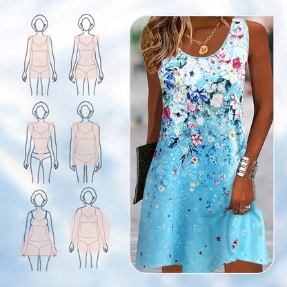 🌞Summer Essentials 50% OFF👗Women’s Floral Sleeveless Summer Dress