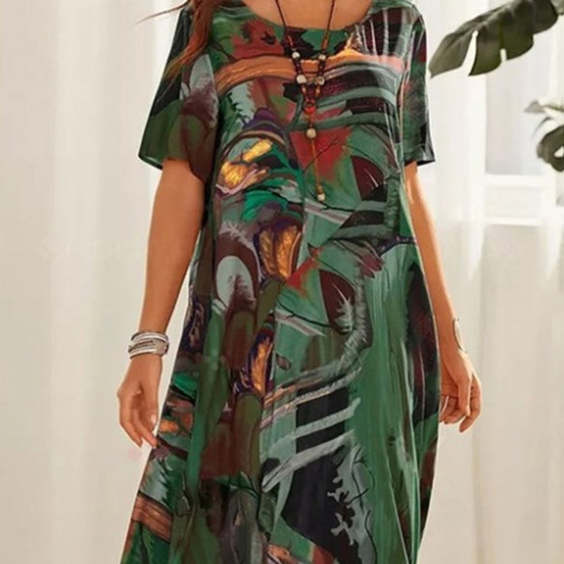 ⏰Limited-time discount🌴Flowing dress in bright tropical colors💯