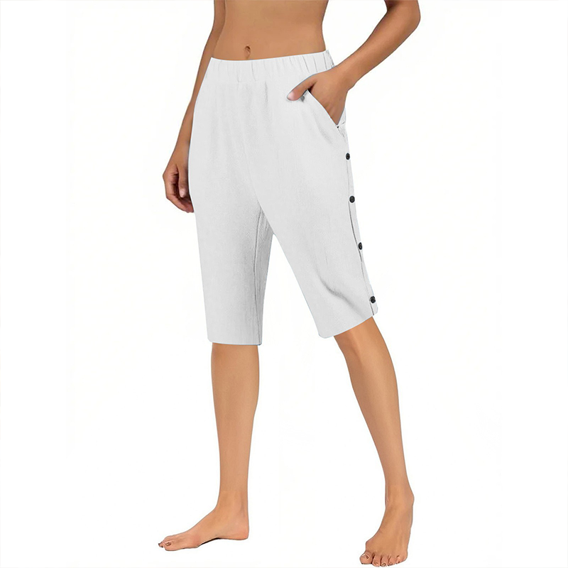 Women's Loose Fit Cotton Linen Shorts