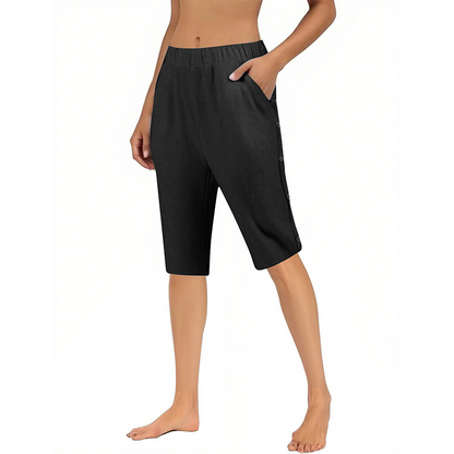 Women's Loose Fit Cotton Linen Shorts