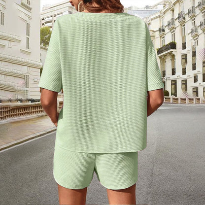💐59% OFF ! Women‘s Waffle Knit 2 Piece Set – Ultimate Daily Comfort ☁️✨【Limited Offer】