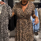 🔥Summer Hot Sale 49％ OFF💝Women’s Fashion Leopard Print Maxi Dress