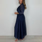 Women's V-Neck Pleated Dress