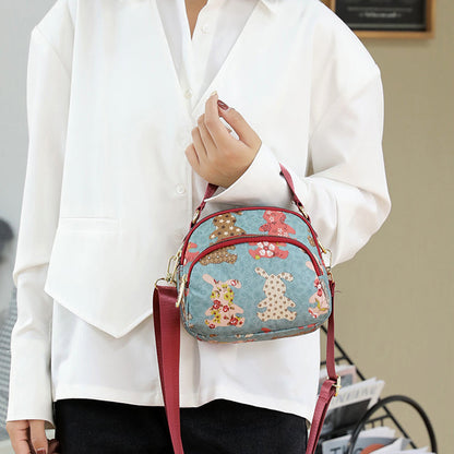 Cute & Stylish Multi-Compartment Printed Bag
