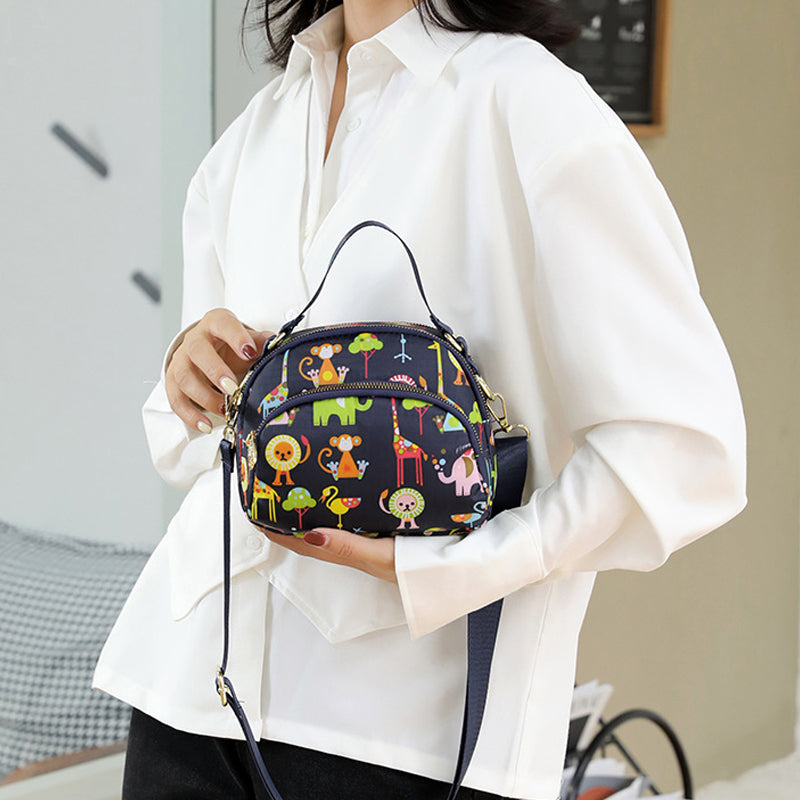 Cute & Stylish Multi-Compartment Printed Bag