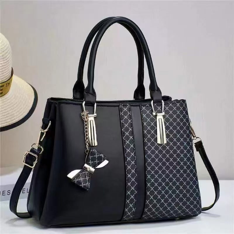 Elegant Patchwork Bag - Multi-Layer Design