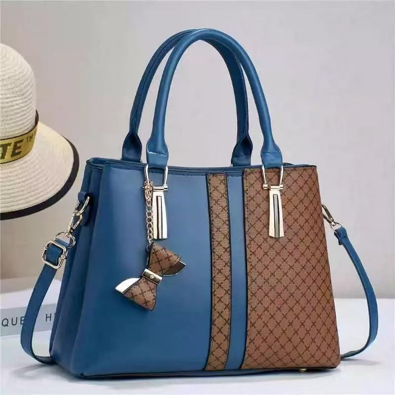 Elegant Patchwork Bag - Multi-Layer Design