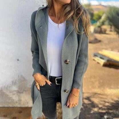 🍂Autumn Special Offer 50% OFF💓Women's Button-Down Hooded Cardigan