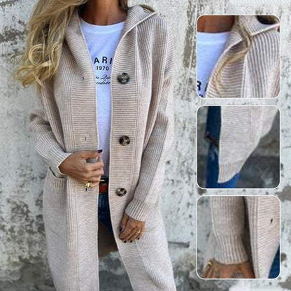 🍂Autumn Special Offer 50% OFF💓Women's Button-Down Hooded Cardigan